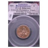 2009 PCGS MS65 RED FORMATIVE YEARS LINCOLN CENT