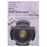 WILD WEST 24K GOLD 1/200 OZ  PROOF