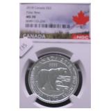 2018 NGC MS70 CANADA POLAR BEAR 1/2 OZ .9999 SILVE