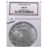 1990 NGC MS69 SILVER EAGLE
