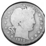 1912 D BARBER HALF DOLLAR