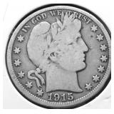 1915 D BARBER HALF DOLLAR G