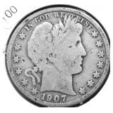 1907 O BARBER HALF DOLLAR G
