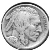 1918 S BUFFALO NICKEL VF