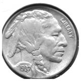 1937 S BUFFALO NICKEL AU