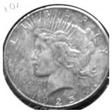 1925 S PEACE DOLLAR AU