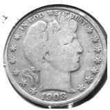 1908 BARBER HALF DOLLAR G