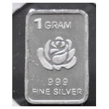 1 GRAM .999 SILVER BAR