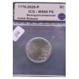 2026 ICGMS68 FS JEFFERSON NICKEL