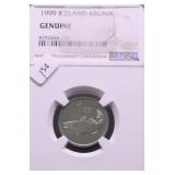 1999 ICELAND KRONA NGC GENUINE