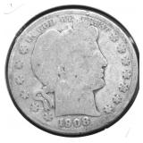 1908 O BARBER HALF DOLLAR G