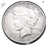 1923 S PEACE DOLLAR XF