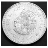 1948 MEXICO SILVER 5 PESOS CH BU
