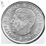 1959 SWEDEN 2 SILVER KRONER CHOICE BU