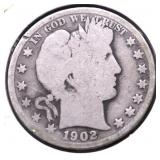 1902 BARBER HALF DOLLAR G
