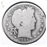 1906 S BARBER HALF DOLLAR G