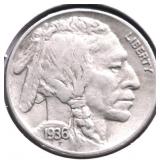 1936 S BUFFALO NICKEL AU