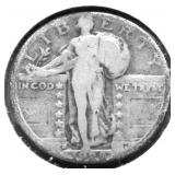 1928 S STANDING QUARTER VG