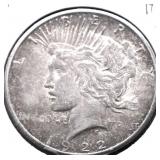 1922 S PEACE DOLLAR XF