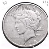 1923 D PEACE DOLLAR VF