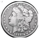1888 MORGAN DOLLAR VG