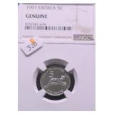 1997 ERITHREA  5 C NGC GENUINE