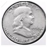 1954 FRANKLIN HALF DOLLAR XF