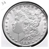 1887 CHOICE BU MORGAN DOLLAR