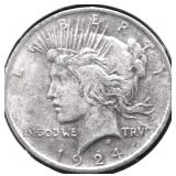 1924 PEACE DOLLAR XF