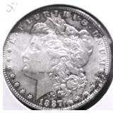 1887 CHOICE BU MORGAN DOLLAR