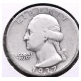 1937 WASHINGTON QUARTER F