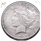 1923 S PEACE DOLLAR XF