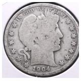 1904 BARBER HALF DOLLAR G