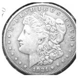 1921 S MORGAN DOLLAR XF