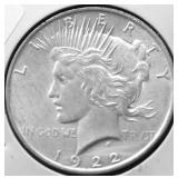 1922 CHOICE BU DETAILS PEACE DOLLAR