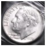 1956 GEM BU ROOSEVELT DIME