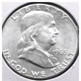 1963 CHOICE BU KENNEDY HALF DOLLAR