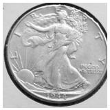 1944 WALKING HALF DOLLAR AU