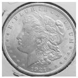 1921 CHOICE BU MORGAN DOLLAR
