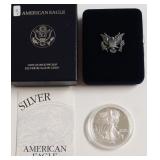1998 PROOF SILVER EAGLE W BOX PAPERS