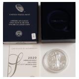 2020 W SILVER EAGLE W BOX PAPERS