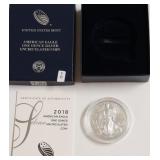 2018 W SILVER EAGLE W BOX PAPERS