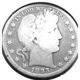 1893 BARBER HALF DOLLAR G