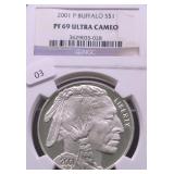2001 P NGC PF69 UC BUFFALO SILVER DOLLAR