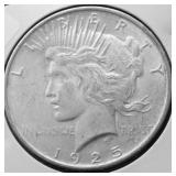 1925 PEACE DOLLAR AU