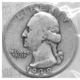 1938 S WASHINGTON QUARTER