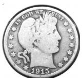1915 S BARBER HALF DOLLAR G