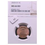 2025 D NGC MS66 RED LINCOLN CENT