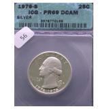 1976 S ICG PF69DC SILVER BICENTENNIAL QUARTER