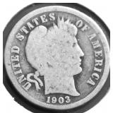 1903 BARBER DIME G